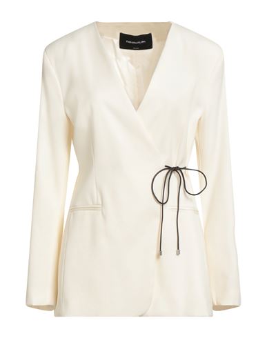 Fabiana Filippi Woman Blazer Ivory Size 8 Virgin Wool In White