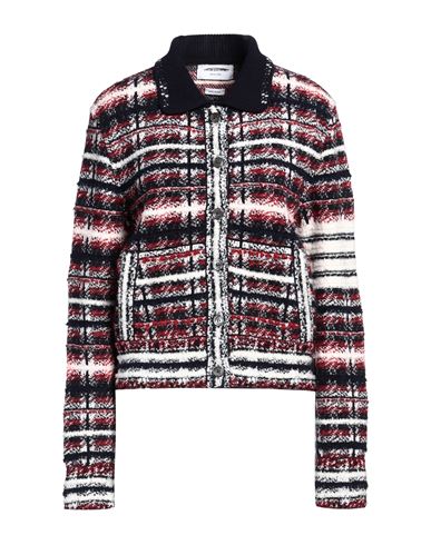 Shop Thom Browne Woman Jacket Navy Blue Size 4 Virgin Wool, Mohair Wool, Polyamide, Wool