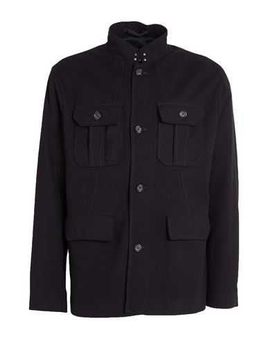 Paolo Pecora Man Jacket Black Size 40 Polyester, Viscose, Elastane In Black