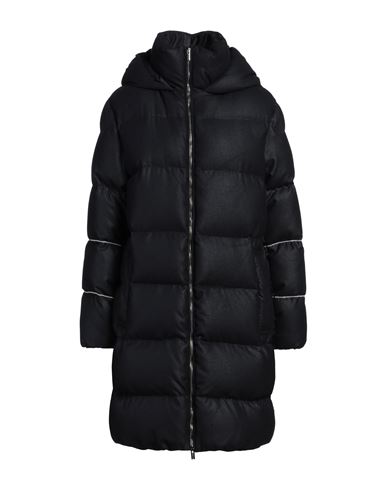 Peserico Woman Puffer Midnight Blue Size 6 Polyester, Viscose, Nylon, Metallic Fiber, Cashmere