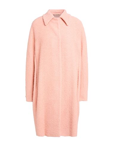 Peserico Woman Coat Salmon Pink Size 6 Alpaca Wool, Virgin Wool, Polyamide, Lurex In Pink