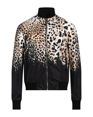 Roberto Cavalli Man Jacket Sand Size 46 Polyester In Beige