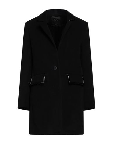 Maje Woman Coat Black Size 8 Wool, Polyamide, Polyurethane In Black