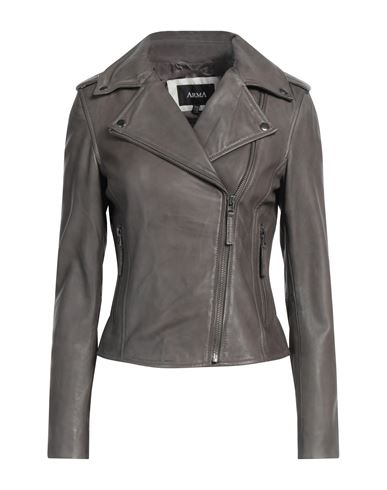 Arma Woman Jacket Grey Size 14 Lambskin In Grey