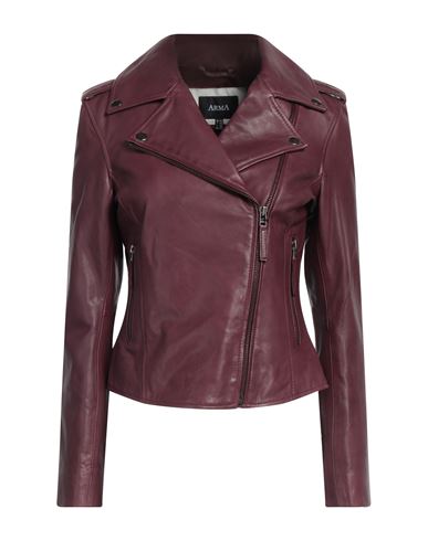 Shop Arma Woman Jacket Plum Size 8 Lambskin In Purple
