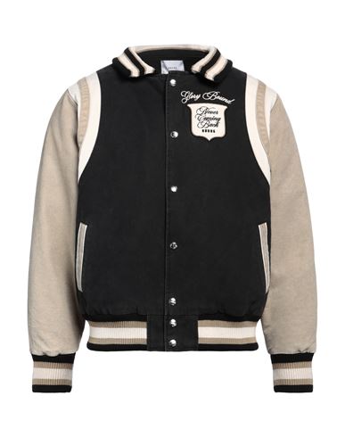 Rhude Logo-embroidered Canvas Bomber Jacket In Black