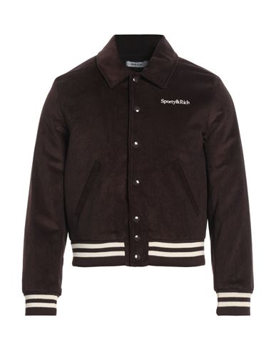 Sporty And Rich Sporty & Rich Man Jacket Dark Brown Size L Cotton In Brown