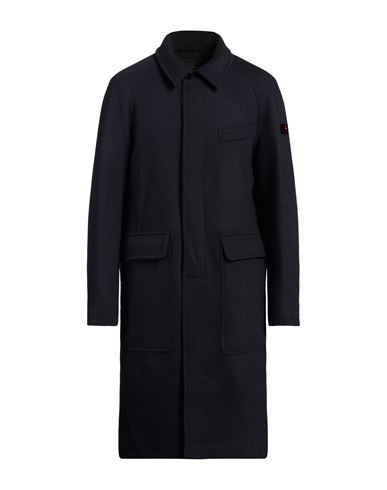 Peuterey Man Coat Midnight Blue Size L Polyamide, Wool, Elastane