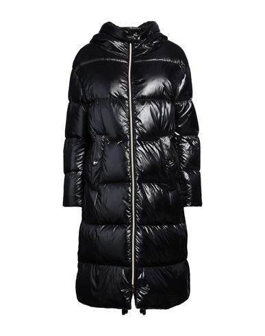 Herno Quilted Padded Zipped Coat In Black