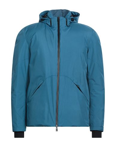 Herno Laminar Man Puffer Slate Blue Size 40 Polyester, Ptfe - Polytetrafluoroethylene, Polyamide, El In Blue