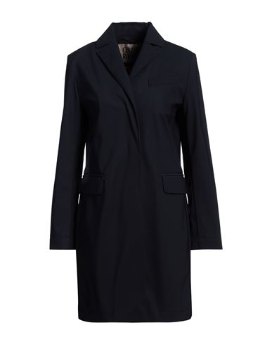 Cinzia Rocca Woman Overcoat & Trench Coat Navy Blue Size 4 Polyamide, Polyester, Cotton, Elastane