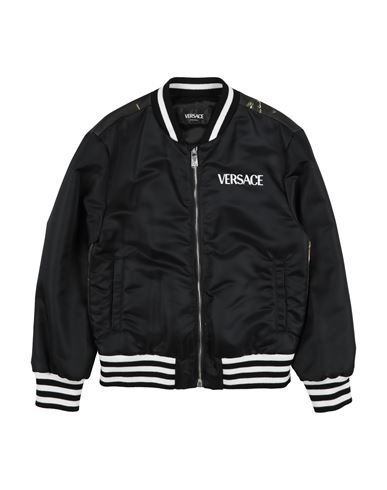 Versace Young Toddler Boy Jacket Black Size 6 Polyamide, Polyester, Cotton, Elastane In Black