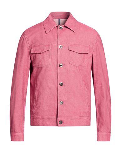 Montedoro Man Denim Outerwear Antique Rose Size 44 Cotton, Elastane In Pink