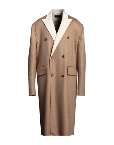 Amiri Man Coat Camel Size 42 Wool, Cashmere In Beige