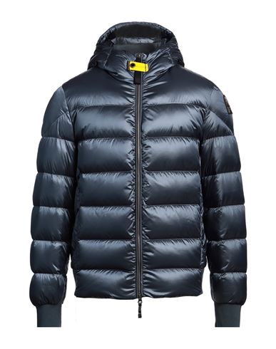Parajumpers Man Puffer Slate Blue Size Xxl Polyester, Polyamide In Blue