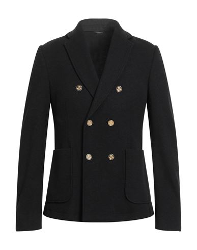 Grey Daniele Alessandrini Man Blazer Black Size 38 Polyester, Acrylic, Viscose In Black