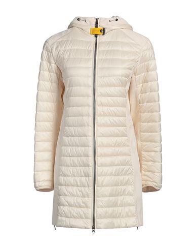 Shop Parajumpers Woman Puffer Cream Size S Polyamide, Polyester, Cotton, Elastane In White