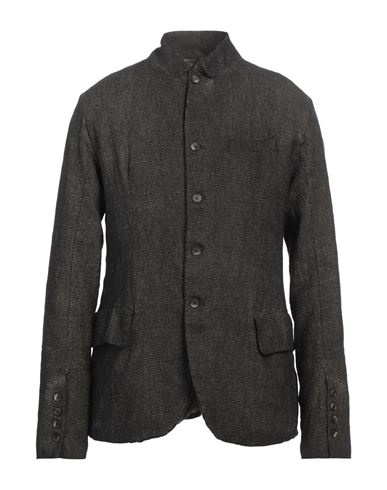 Masnada Man Jacket Brown Size 42 Hemp, Wool In Brown