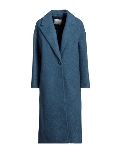 White Wise Woman Coat Slate Blue Size 6 Polyester In Blue