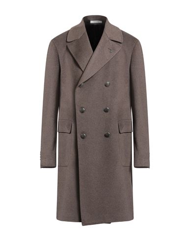 Tagliatore Man Coat Light Brown Size 44 Cashmere In Gray
