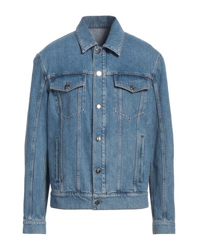 Balmain Man Denim Outerwear Blue Size 50 Cotton, Polyester