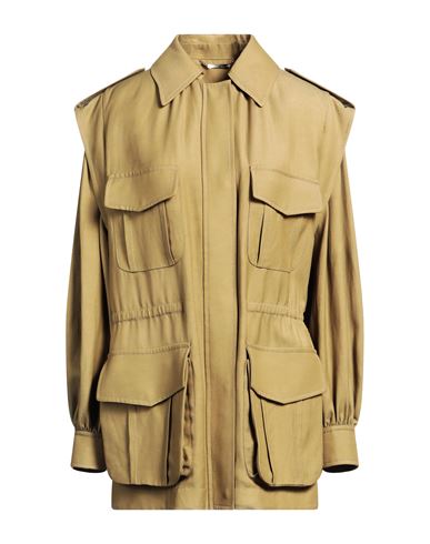 Alberta Ferretti Woman Jacket Military Green Size 8 Viscose, Linen In Green
