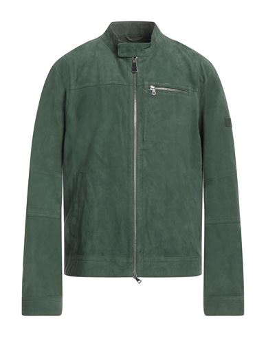 Peuterey Man Jacket Green Size Xxl Goat Skin