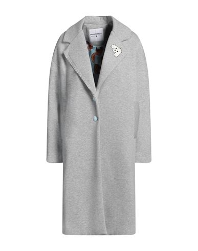 Shop Front Street 8 Woman Coat Grey Size 6 Cotton, Polyethylene