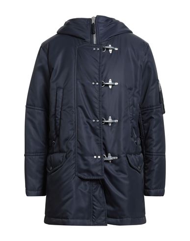 Fay Archive Man Coat Midnight Blue Size S Polyamide In Blue