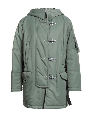 Fay Archive Man Coat Military Green Size 3xl Polyamide In Green