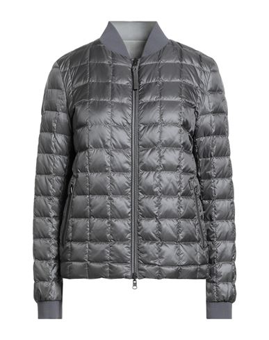 Woolrich Woman Puffer Light Grey Size M Polyamide, Elastane In Gray