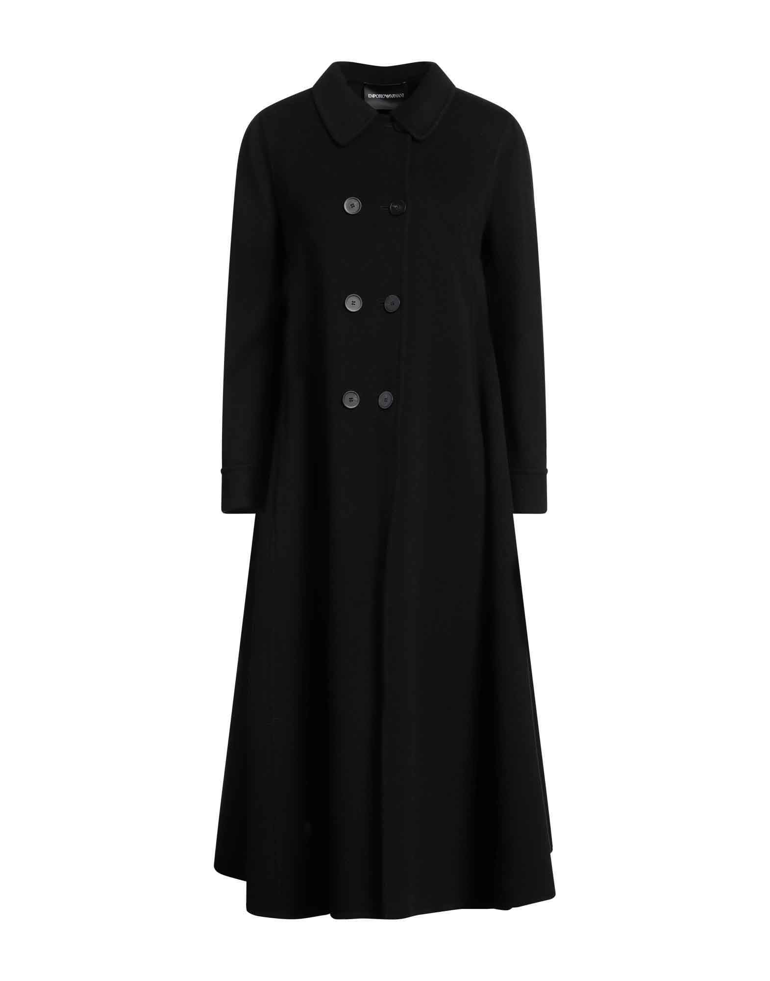 《セール開催中》EMPORIO ARMANI レディース コート ブラック 36 カシミヤ 100%
