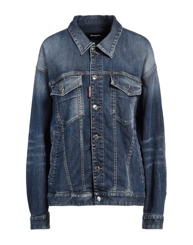 Dsquared2 Woman Denim Outerwear Blue Size 6 Cotton, Elastomultiester, Elastane In Blue