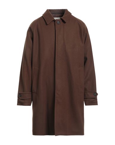 AT.P.CO AT. P.CO MAN COAT CHOCOLATE BROWN SIZE L POLYESTER, ACRYLIC, WOOL 