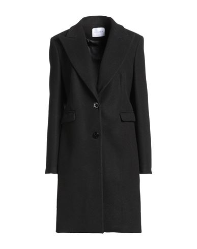Cafènoir Woman Coat Black Size 6 Polyester In Black