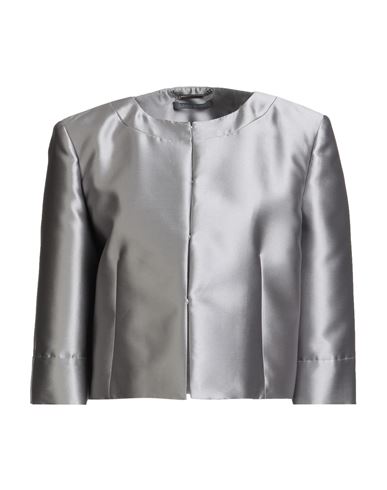 Alberta Ferretti Woman Jacket Grey Size 8 Polyester, Silk In Gray