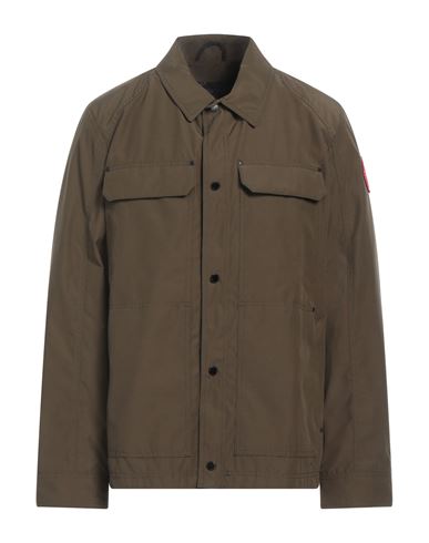 Shop Canada Goose Man Jacket Military Green Size S Polyester, Cotton