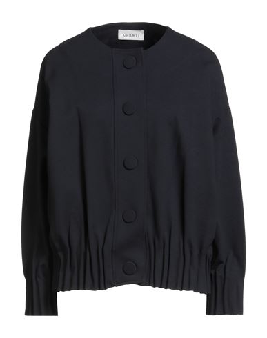 Meimeij Woman Jacket Midnight Blue Size 2 Viscose, Polyamide, Elastane In Black