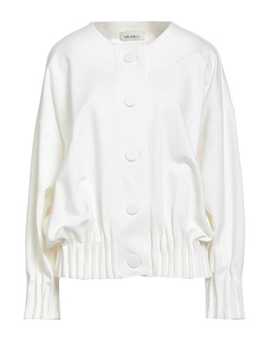 Meimeij Woman Jacket White Size 4 Viscose, Polyamide, Elastane In White