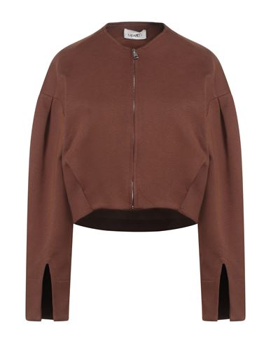 Meimeij Woman Jacket Brown Size 8 Viscose, Polyamide, Elastane, Acetate In Brown