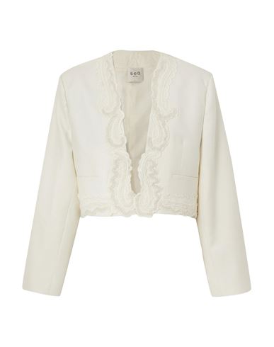 Sea Woman Jacket Cream Size S Polyester, Viscose