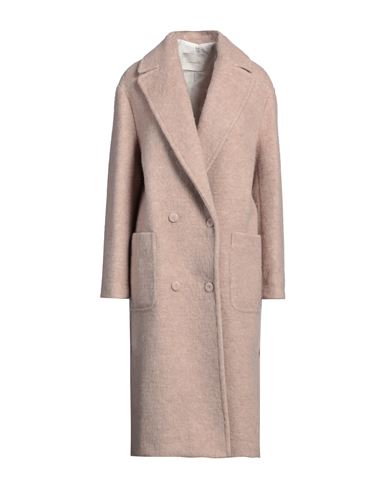 Souvenir Woman Coat Light Pink Size M Wool, Polyester In Pink