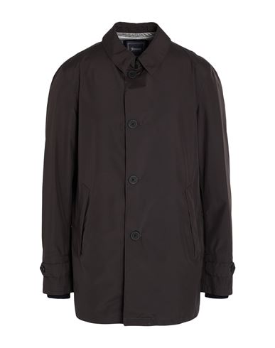 Herno Man Overcoat & Trench Coat Charcoal Size 46 Polyester In Brown