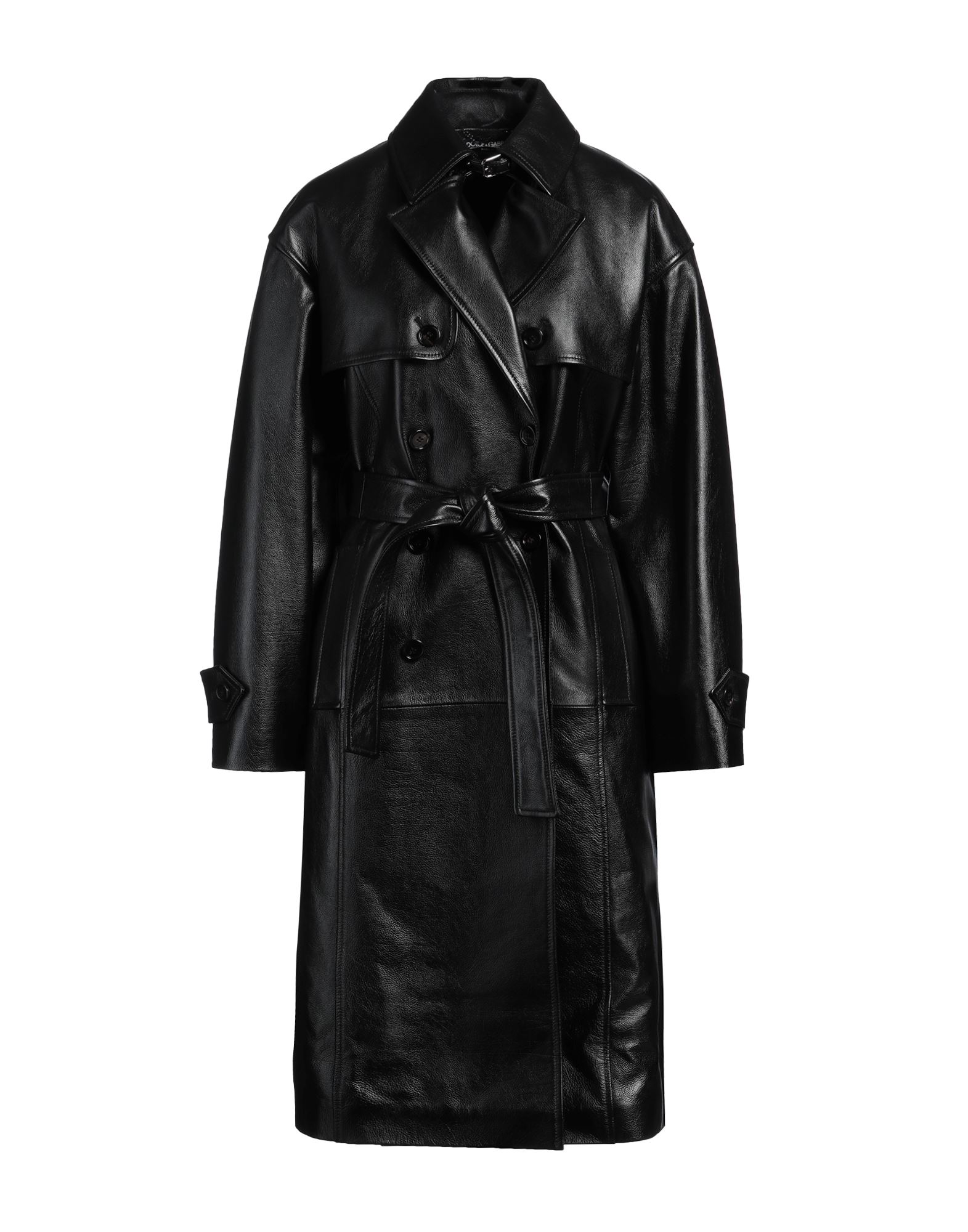 《セール開催中》DOLCE & GABBANA レディース コート ブラック 46 牛革（カーフ）