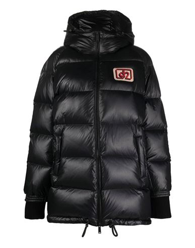 Dsquared2 Logo-patch Padded Coat In Black