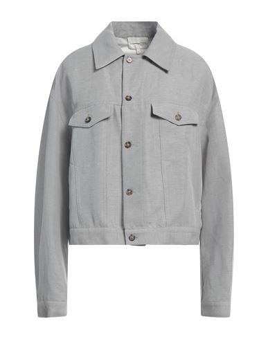 LOULOU STUDIO LOULOU STUDIO WOMAN JACKET LIGHT GREY SIZE L VISCOSE, LINEN 