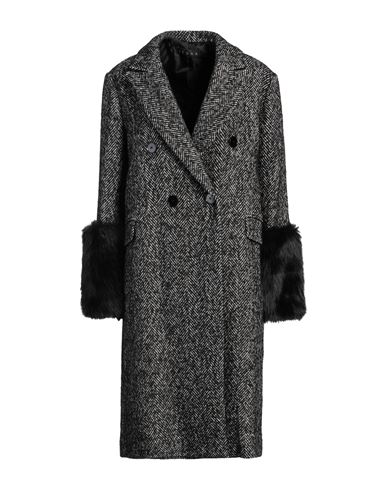 Icona By Kaos Woman Coat Black Size 8 Polyester
