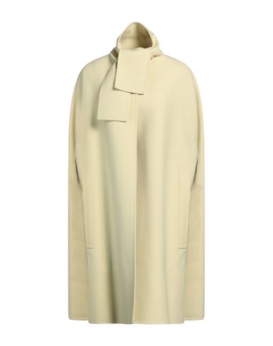 Shop Jil Sander Woman Cape Lime Green Size 2 Cashmere