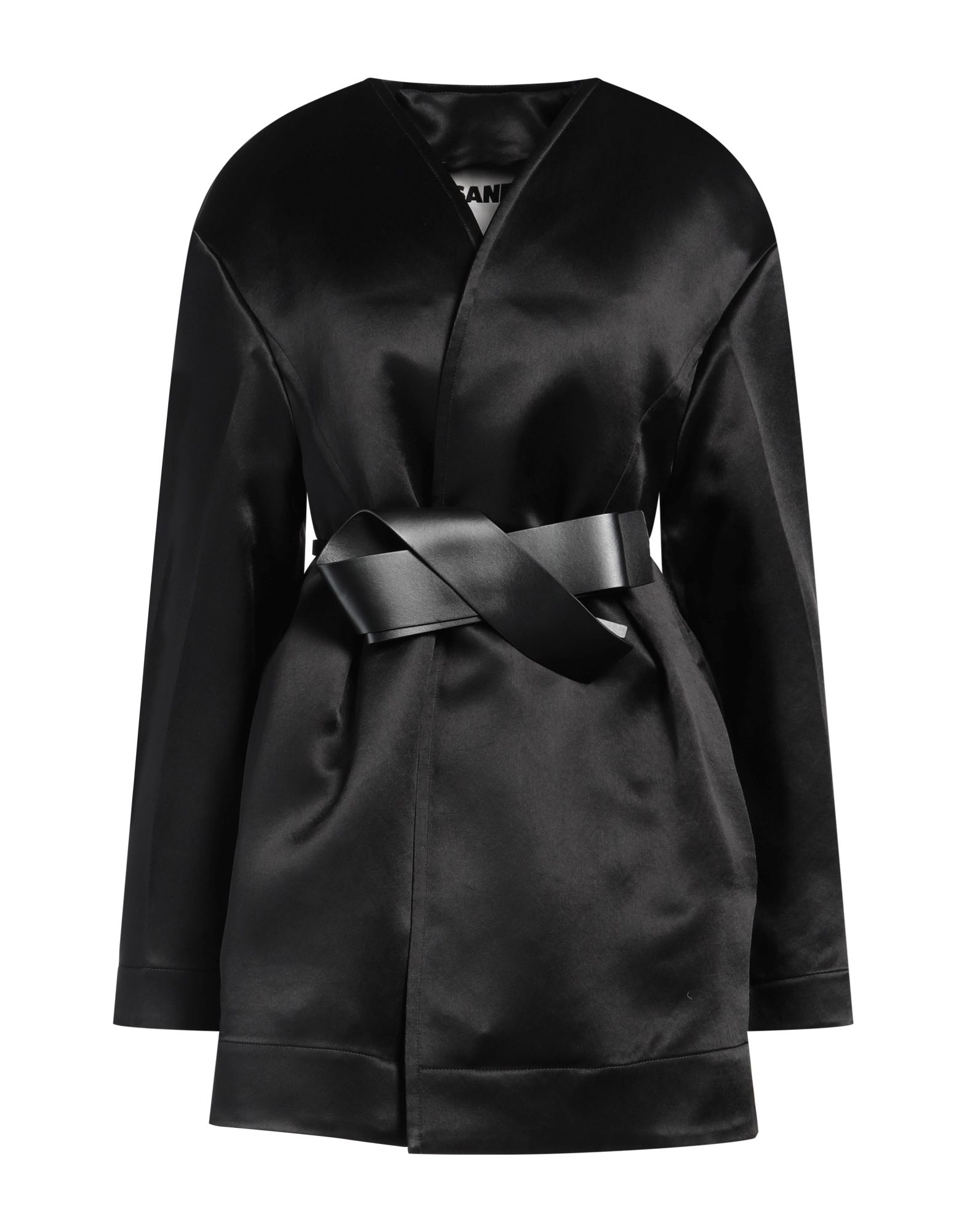 《セール開催中》JIL SANDER レディース ダウン＆シンセティック ブラック 32 アセテート 100% / コットン / 牛革 / 羊類革