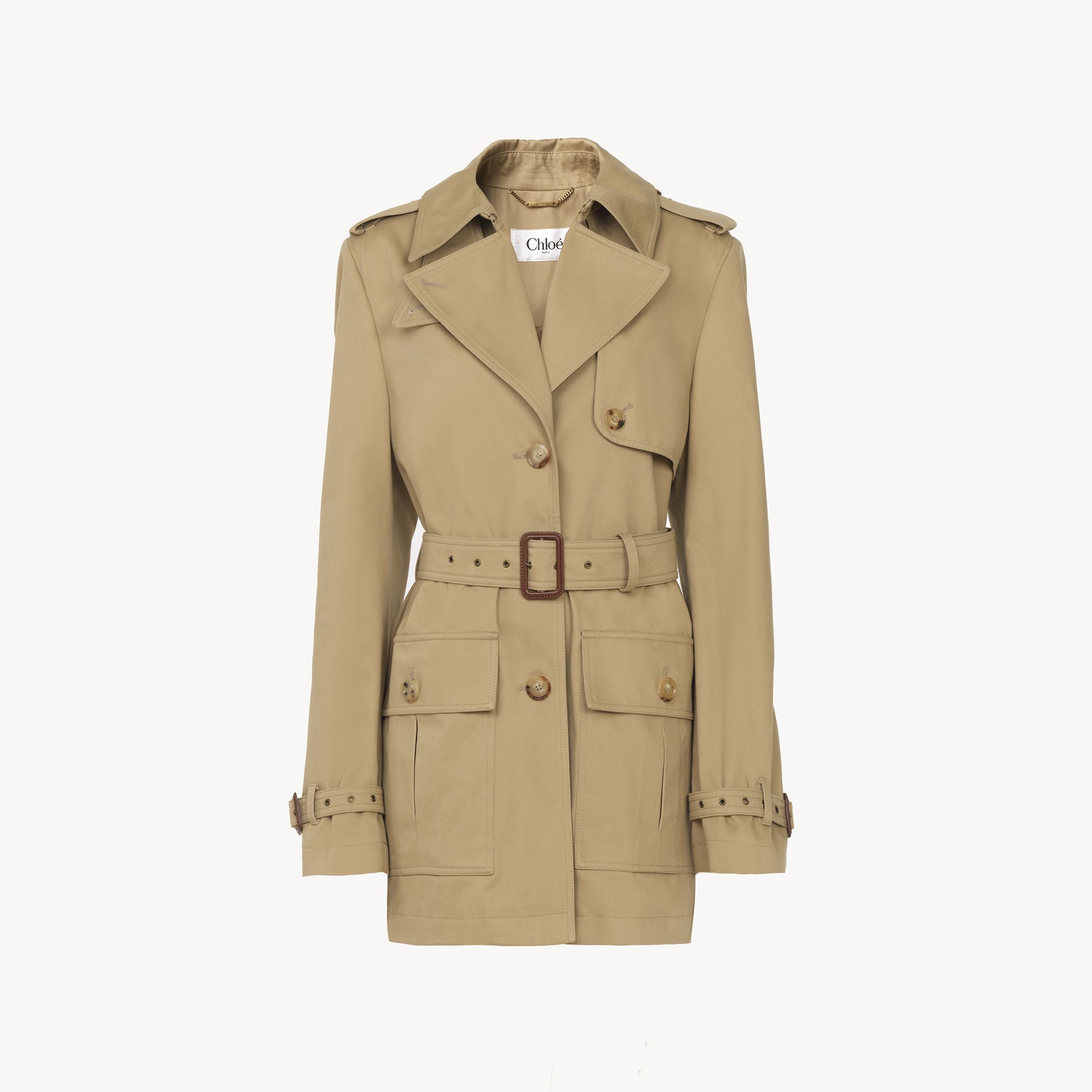 コート CHLOE Cotton trench coat Beige Chloé Cotton Trench Coat Coats And Trench Coats In Beige